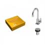 Imagem de Kit Cuba Q39 com Torneira Luxo 1195 e Válvula Click 1"B Pol. Compace