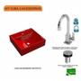 Imagem de Kit Cuba Q39 com Torneira Luxo 1195 e Válvula Click 1"B Pol. Compace