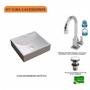 Imagem de Kit Cuba Q39 com Torneira Luxo 1195 e Válvula Click 1"B Pol. Compace