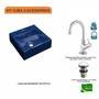 Imagem de Kit Cuba Q395 com Torneira 1198 Metal e Válvula Click 1 1/2" Compace