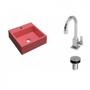 Imagem de Kit Cuba Q395 com Torneira Luxo 1195 e Válvula Click 1 Polegada B Compace