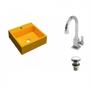 Imagem de Kit Cuba Q395 com Torneira Luxo 1195 e Válvula Click 1 Polegada e Meia Compace