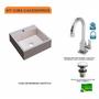 Imagem de Kit Cuba Q395 com Torneira Luxo 1195 e Válvula Click 1 Polegada G Compace