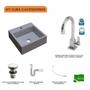 Imagem de Kit Cuba Q395 com Torneira Luxo 1195 Metal e Válvula Click 1 Pol. e Sifão Pvc e Flexível Compace