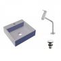 Imagem de Kit Cuba Q395 com Torneira Pratika 1060 Metal Válvula Click 1 Polegada B Compace