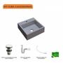 Imagem de Kit Cuba Q395 com Válvula Click 1 Polegada G Sifão Flexível PVC Compace