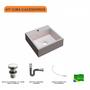 Imagem de Kit Cuba Q395 Válvula Click 1 1/2 Polegada Sifão Flexível Cromado Compace