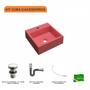 Imagem de Kit Cuba Q395 Válvula Click 1 1/2 Polegada Sifão Flexível Cromado Compace
