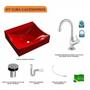 Imagem de Kit Cuba Q440 com Torneira 1198 Metal e Válvula Click 1"B e Sifão PVC e Flexível Compace