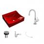 Imagem de Kit Cuba Q440 com Torneira 1198 Metal e Válvula Click 1"B e Sifão PVC e Flexível Compace