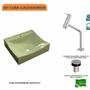 Imagem de Kit Cuba Q440 com Torneira Pratika 1060 Metal e Válvula Click 1"B Pol. Compace