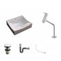 Imagem de Kit Cuba Q440 com Torneira Pratika 1060 Metal e Válvula Click 1"g e Sifão Cromado e Flexível Compace