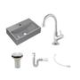 Imagem de Kit Cuba Q45 C/Torneira 1198 Metal + Válvula 1'' (2,6cm) + Sifão Pvc + Flexível