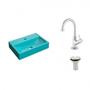 Imagem de Kit Cuba Q45 com Torneira 1198 Metal e Válvula 1" Pol. Compace