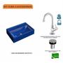Imagem de Kit Cuba Q45 com Torneira 1198 Metal e Válvula Click 1"B Pol. Compace
