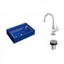 Imagem de Kit Cuba Q45 com Torneira 1198 Metal e Válvula Click 1"B Pol. Compace