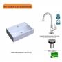 Imagem de Kit Cuba Q45 com Torneira 1198 Metal e Válvula Click 1"B Pol. Compace