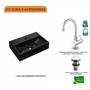 Imagem de Kit Cuba Q45 com Torneira 1198 Metal e Válvula Click 1 Pol. 1/2 Compace