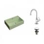 Imagem de Kit Cuba Q45 com Torneira 1198 Metal e Válvula Click 1 Pol. Compace