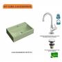 Imagem de Kit Cuba Q45 com Torneira 1198 Metal e Válvula Click 1 Pol. Compace