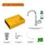 Imagem de Kit Cuba Q45 com Torneira C50 e Válvula 1 Pol. ABS e Sifão PVC e Flexível Compace