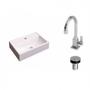 Imagem de Kit Cuba Q45 com Torneira Luxo 1195 e Válvula Click 1"B Pol. Compace
