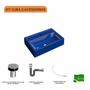 Imagem de Kit Cuba Q45 e Válvula Click 1"B Pol. com Sifão Cromado e Flexível Compace