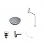 Imagem de Kit Cuba R30 com Torneira Link 1062 Metal e Válvula Click 1 Polegada e Meia e Sifão Cromado e Flexív