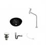 Imagem de Kit Cuba R30 com Torneira Link 1062 Metal e Válvula Click 1 Polegada e Meia e Sifão Cromado e Flexív