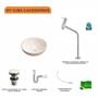 Imagem de Kit Cuba R30 com Torneira Link 1062 Metal e Válvula Click 1 Polegada e Meia e Sifão Pvc e Flexível C