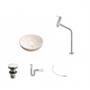 Imagem de Kit Cuba R30 com Torneira Link 1062 Metal e Válvula Click 1 Polegada e Meia e Sifão Pvc e Flexível C