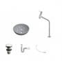 Imagem de Kit Cuba R30 com Torneira Link 1062 Metal e Válvula Click 1 Polegada G e Sifão Pvc e Flexível Compac