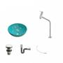 Imagem de Kit Cuba R35 com Torneira Link 1062 Metal e Válvula Click 1 Polegada e meia e Sifão Cromado e Flexív