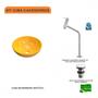 Imagem de Kit Cuba R35 com Torneira Link 1062 Metal e Válvula Click 1 Polegada G Compace