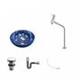 Imagem de Kit Cuba R35 com Torneira Link 1062 Metal e Válvula Click 1 Polegada G e Sifão Cromado e Flexível Co