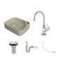 Imagem de Kit Cuba Ro36 Cross com Torneira 1198 e Válvula Metal com Sifão e Flexível