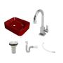 Imagem de Kit Cuba Ro36 Cross com Torneira Luxo e Válvula Metal com Sifão e Flexível