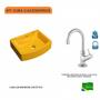 Imagem de Kit Cuba RT41 com Torneira 1198 Metal 1/4 Volta Compace Amarelo