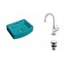 Imagem de Kit Cuba RT41 com Torneira 1198 Metal e Válvula Click 1 Polegada e Meia Compace