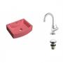 Imagem de Kit Cuba RT41 com Torneira 1198 Metal e Válvula Click 1 Polegada e Meia Compace