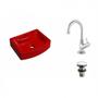Imagem de Kit Cuba RT41 com Torneira 1198 Metal e Válvula Click 1 Polegada G Compace