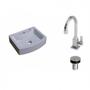Imagem de Kit Cuba Rt41 com Torneira Luxo 1195 e Válvula Click 1 Polegada B Compace