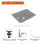 Imagem de Kit Cuba RT45 C/Válvula Click 1''G + Sifão Pvc + Flexível