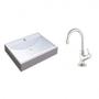 Imagem de Kit Cuba Rt49 com Torneira 1198 Metal 1/4 Volta Compace