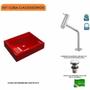 Imagem de Kit Cuba RT49 com Torneira Pratika 1060 Metal e Válvula Click 1 Polegada G Compace