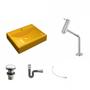 Imagem de Kit Cuba Rt49 com Torneira Pratika 1060 Metal e Válvula Click 1 Polegada G e Sifão Cromado e Flexíve