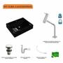 Imagem de Kit Cuba Rt49 com Torneira Pratika 1060 Metal e Válvula Click 1 Polegada G e Sifão Pvc e Flexível Co