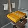 Imagem de Kit Cuba RT55 com Torneira 1198 Metal e Válvula Click 1 Polegada B e Sifão Cromado e Flexível Compac