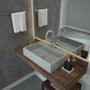 Imagem de Kit Cuba Rt55 com Torneira Luxo 1195 Metal e Válvula Click 1 Polegada e Meia e Sifão Cromado e Flexí