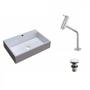 Imagem de Kit Cuba Rt55 com Torneira Pratika 1060 Metal e Válvula Click 1 Polegada e Meia Compace